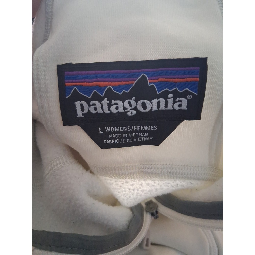 Patagonia Crosstrek 1/4 Zip Pullover Womens Large White Long Sleeve Runner 23835 - Picture 4 of 11